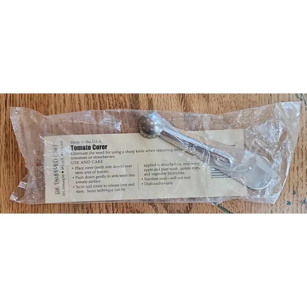 PAMPERED CHEF Stainless Steel Tomato Corer #1170 NEW Sealed Vintage